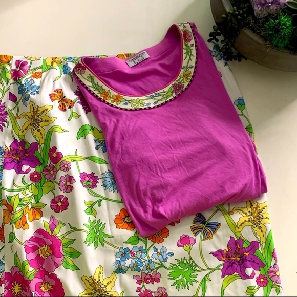 Vintage Dresses & Skirts - Vintage  Averardo Bessi garden botanical skirt top set plus women’s 14